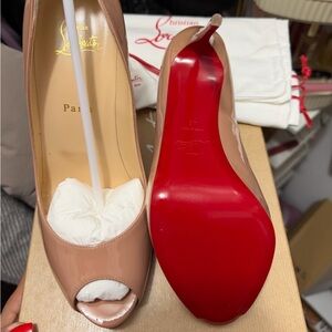 Christian Louboutin Blush Patent Leather Heels